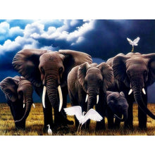 Load image into Gallery viewer, DIY 5D Diamond Painting Elephant Animal Diamond Embroidery Cross Stitch Kits Full Round Drill Mosaic Rhinestones Home Decor Gift