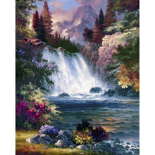 Load image into Gallery viewer, 5D Diamond Painting Cross Stitch Diy Waterfall Scenery Full Round Drill Landscape Diamond Embroidery Mosaic Wall Art Decor - SallyHomey Life&#39;s Beautiful