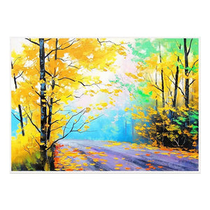 100% Hand Painted Abstract Colorful landscape Paintings On Canvas Wall Art Adornment Pictures Painting For Live Room Home Decor