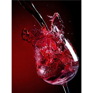 DIY 5D Diamond Painting Woman Red Wine Glass Diamond Embroidery Cross Stitch Rhinestone Full Round Drill Mosaic Home Decor