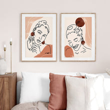 Load image into Gallery viewer, Abstract Girl Portrait Butterfly Lines Wall Art Canvas Painting Nordic Posters And Prints Wall Pictures For Living Room Decor - SallyHomey Life&#39;s Beautiful