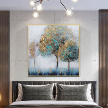 Load image into Gallery viewer, 100% Hand Painted Colorful Trees Forest Abstract Painting  Modern Art Picture For Living Room Modern Cuadros Canvas Art High Quality