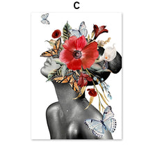 Load image into Gallery viewer, Abstract Girl Flower Fashion Figure Wall Art Canvas Painting Nordic Posters And Prints Wall Pictures For Living Room Decor - SallyHomey Life&#39;s Beautiful