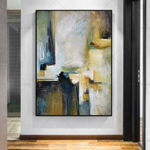 Load image into Gallery viewer,   100% Hand Painted Golden Line Sandy City Abstract Painting  Modern Art Picture Living Room Modern Cuadros Canvas Art High Quality