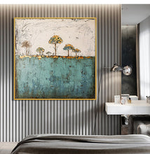 Load image into Gallery viewer, Hand painted  Abstract painting on canvas paintings for living room wall landscape tree green vintage pictures on the wall - SallyHomey Life&#39;s Beautiful