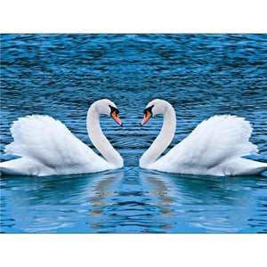 DIY 5D Diamond Painting Swan Animal Full Round Mosaic Cross Stitch Kit Diamond Embroidery Picture Rhinestone Wall Home Decor