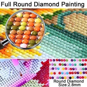 5D DIY Diamond Painting Cross Stitch Full Round Drill Animal Butterfly Mosaic Diamond Embroidery Decor Home Picture Wall Art