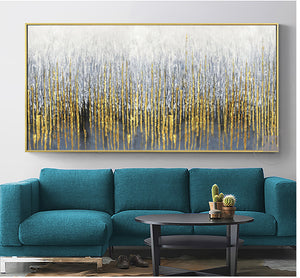 Abstract wall painting on canvas modern art decorative pictures for living room wall lienzos cuadros decorativos golden handmade - SallyHomey Life's Beautiful