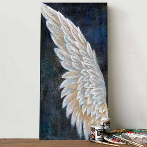 100% Hand Painted Abstract Angel Wings Oil Painting On Canvas Wall Art Frameless Picture Decoration For Live Room Home Deco Gift