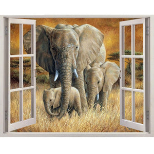 DIY 5D Diamond Painting Elephant Animal Diamond Embroidery Cross Stitch Kits Full Round Drill Mosaic Rhinestones Home Decor Gift