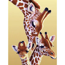 Load image into Gallery viewer, 5D Diamond Painting Cross Stitch DIY Giraffe Full Round Drill Daimond Embroidery Rhinestone Kits Mosaic Animal Wall Art - SallyHomey Life&#39;s Beautiful
