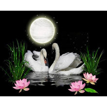 Load image into Gallery viewer, DIY 5D Diamond Painting Swan Animal Full Round Mosaic Cross Stitch Kit Diamond Embroidery Picture Rhinestone Wall Home Decor