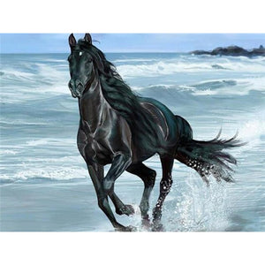 DIY 5D Diamond Painting horse Full Drill Round Diamond Embroidery Cross Stitch Kits Rhinestone Mosaic Wall Art Home Decor - SallyHomey Life's Beautiful
