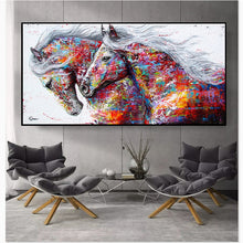 Load image into Gallery viewer, 100% Hand Painted Abstract Horse Art Oil Painting On Canvas Wall Art Frameless Picture Decoration For Live Room Home Decor Gift