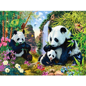 DIY 5D Diamond Painting Panda Animal Mosaic Full Round Diamond Embroidery Cross Stitch Landscape Flower Rhinestones Home Decor