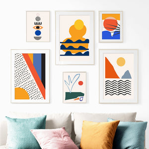 Minimalist Geometric Abstract Scandinavia Wall Art Canvas Painting Nordic Posters And Prints Wall Pictures For Living Room Decor - SallyHomey Life's Beautiful