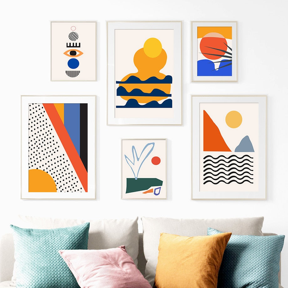 Minimalist Geometric Abstract Scandinavia Wall Art Canvas Painting Nordic Posters And Prints Wall Pictures For Living Room Decor - SallyHomey Life's Beautiful