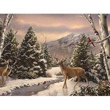 Load image into Gallery viewer, DIY 5D Diamond Painting Deer Diamond Embroidery Animals Cross Stitch Kits Full Round Drill Rhinestones Wall Art Home Decor Gift