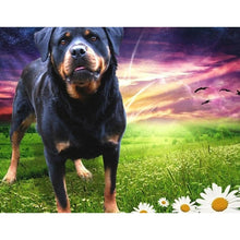 Load image into Gallery viewer, DIY 5D Diamond Painting Dog  &amp; Flower Diamond Embroidery Pet Cross Stitch Kits Full Round Drill Mosaic Picture Rhinestone Decor - SallyHomey Life&#39;s Beautiful