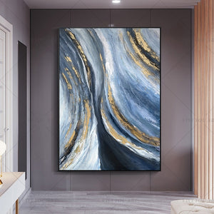   100% Hand Painted Water Sky Sea View Abstract Painting  Modern Art Picture For Living Room Modern Cuadros Canvas Art High Quality