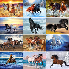 Load image into Gallery viewer, DIY 5D Diamond Painting horse Full Drill Round Diamond Embroidery Cross Stitch Kits Rhinestone Mosaic Wall Art Home Decor - SallyHomey Life&#39;s Beautiful
