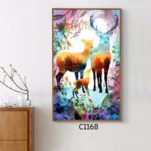Load image into Gallery viewer, 100% Hand Painted Abstract Milu Deer Art Oil Painting On Canvas Wall Art Frameless Picture Decoration For Live Room Home Decor