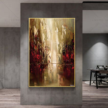 Load image into Gallery viewer, 100% Hand Painted  Fall View Brown Abstract Painting  Modern Art Picture For Living Room Modern Cuadros Canvas Art High Quality