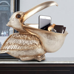 Crafts Toucan Ornament Door Entrance Key Storage Bedroom Home Decor Jewelry Office Cabinet Table Statue Resin Living Room