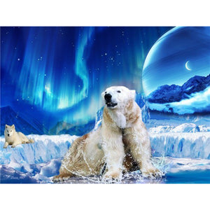DIY 5D Diamond Painting Polar Bear Full Round Drill Diamond Embroidery Cross Stitch Mosaic Animal Picture Rhinestone Home Decor - SallyHomey Life's Beautiful