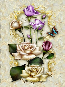 DIY 5D Diamond Painting Flower Diamond Embroidery Plant Cross Stitch Rhinestone Full Round Dirll Art Home Decor Manual Gift