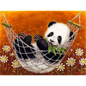 5D Diamond Painting Panda Green Bamboo Animal Round Full Drill Cartoon Children DIY Mosaic Embroidery Cross Stitch Rhinestone