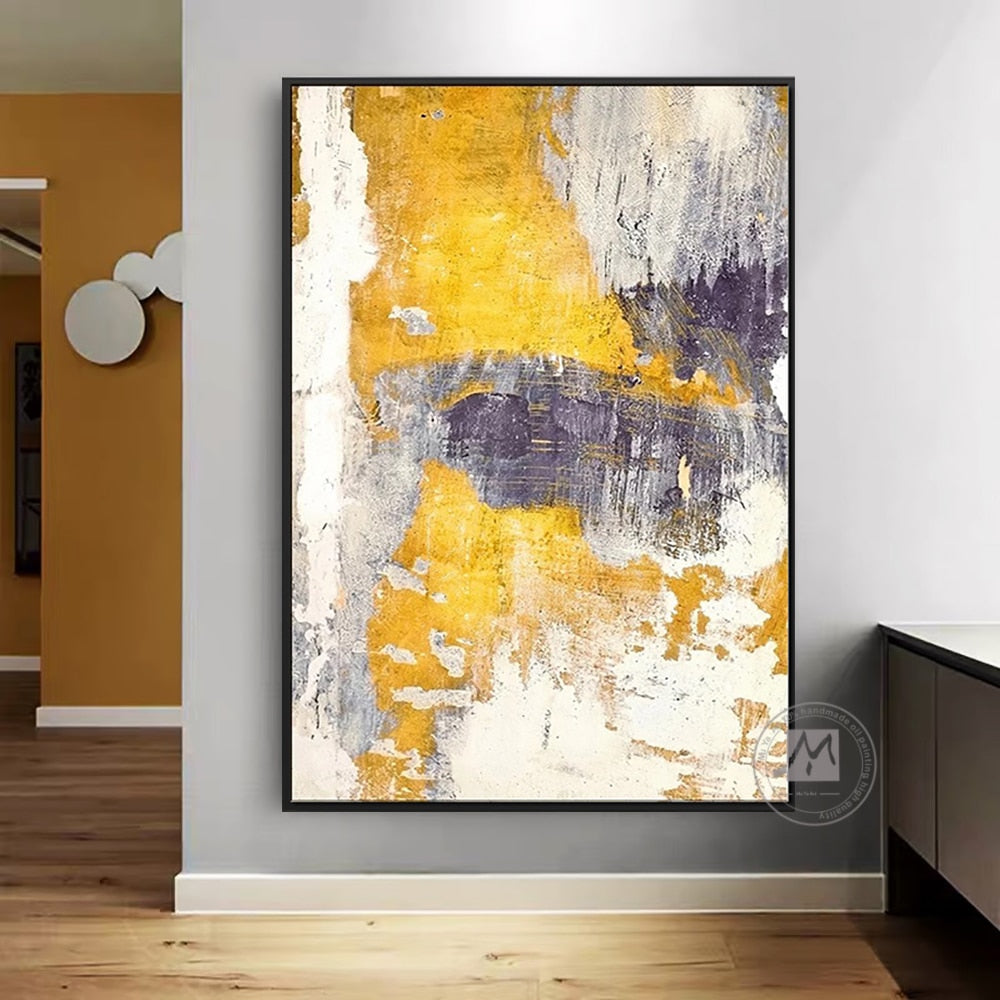 Vintage hand painted modern oil painting handmade abstract wall decor painting big size oil on canvas pictures for living room - SallyHomey Life's Beautiful
