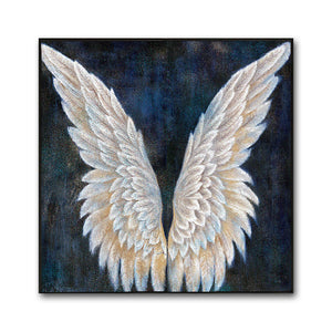 100% Hand Painted Abstract Angel Wings Oil Painting On Canvas Wall Art Frameless Picture Decoration For Live Room Home Deco Gift