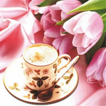 Load image into Gallery viewer, DIY 5D Diamond Painting Coffee Cup Cross Stitch Flower Rose Diamond Embroidery Full Round Drill Mosaic Rhinestone Art Wall Decor - SallyHomey Life&#39;s Beautiful