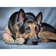 Load image into Gallery viewer, DIY 5D Diamond Painting dog Animal Cross Stitch Diamond Embroidery full round drill Rhinestones art Wall Sticker home decor