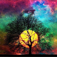 Load image into Gallery viewer, DIY 5D Diamond Painting Landscape Tree Full Round Drill Rhinestones Starry Sky Diamond Embroidery Craft Cross Stitch Home Decor