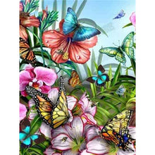 Load image into Gallery viewer, DIY 5D Diamond Painting Flower Butterfly Diamond Embroidery Animal Cross Stitch Full Round Drill Rhinestone Decor Home Art Wall