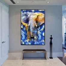 Load image into Gallery viewer, 100% Hand Painted Abstract Stars Elephant Painting On Canvas Wall Art Frameless Picture Decoration For Live Room Home Decor Gift