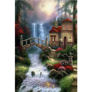 DIY Scenery 5D Diamond Painting Forest Home Cross Stitch Landscape Diamond Embroidery Full Round Drill Wall Art  Home Decor Gift - SallyHomey Life's Beautiful