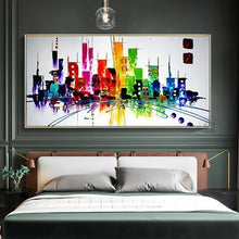 Load image into Gallery viewer, Large wall painting living room handmade modern landscape canvas paintings lienzos cuadros decorativos city abstract art acrylic - SallyHomey Life&#39;s Beautiful