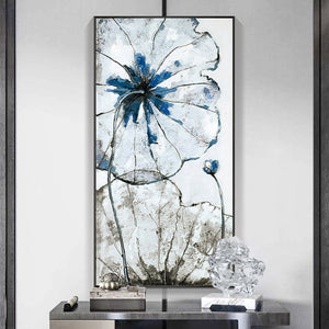 100% Hand Painted Abstract Lotus leaf Oil Painting On Canvas Wall Art Frameless Picture Decoration For Live Room Home Decor Gift