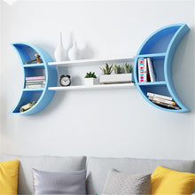 Load image into Gallery viewer, [HHT] Creative Moon Wall-mounted Rack Wooden Board Storage Shelf Living Room Children&#39;s Room Decorations Shelves Bookshelf