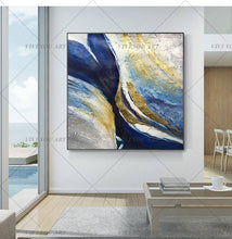 Load image into Gallery viewer, 100% Hand Painted Modern Golden Oil Painting on Canvas Modern Art Oil Painting for All Kinds of Wall Decor