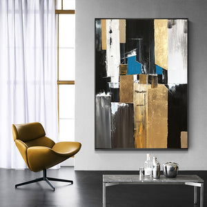 100% Hand Painted Abstract golden Art Oil Painting On Canvas Wall Art Frameless Picture Decoration For Live Room Home Decor Gift