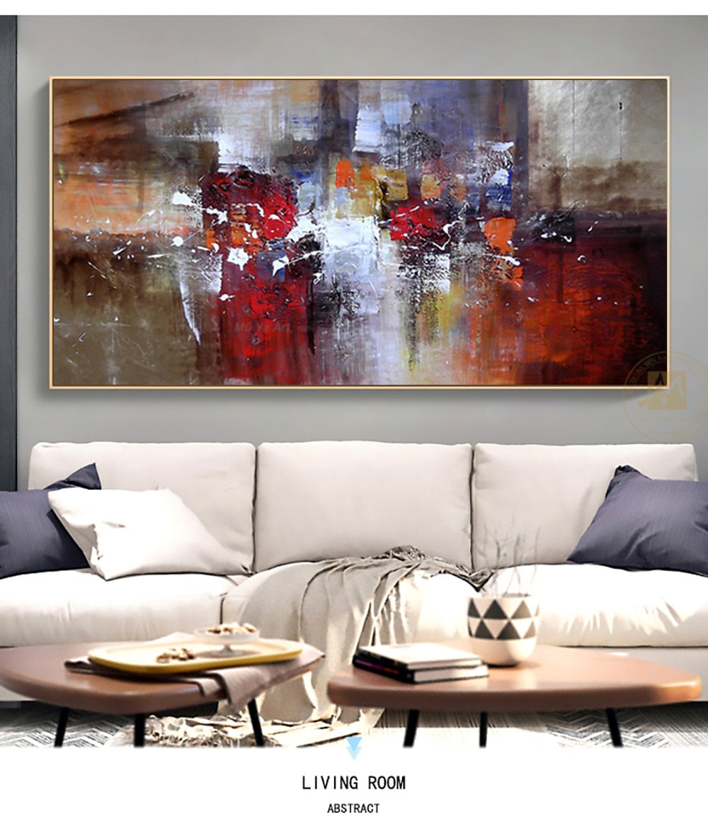 Abstract Modern large canvas wall art huge handmade oil painting decorative canvas paintings for home decor office decoration - SallyHomey Life's Beautiful