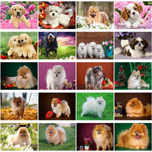 Load image into Gallery viewer, DIY 5D Diamond Painting Dog  &amp; Flower Diamond Embroidery Pet Cross Stitch Kits Full Round Drill Mosaic Picture Rhinestone Decor - SallyHomey Life&#39;s Beautiful