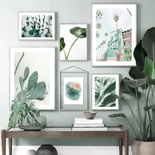 Load image into Gallery viewer, Cactus Lotus Leaf Tree ABstract Painting Wall Art Canvas Painting Nordic Posters And Prints Wall Pictures For Living Room Decor - SallyHomey Life&#39;s Beautiful