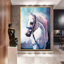 Load image into Gallery viewer, 100% Hand Painted White Horse Art Oil Painting On Canvas Wall Art Frameless Picture Decoration For Living Room Home Decor Gift