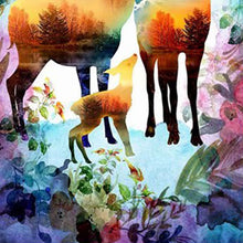 Load image into Gallery viewer, 100% Hand Painted Abstract Milu Deer Art Oil Painting On Canvas Wall Art Frameless Picture Decoration For Live Room Home Decor
