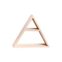 Load image into Gallery viewer, Decoration Living Room Wall Mounted Gift Triangle Shape Home Storage Rack Sundries Shelf Bedroom Ins Style DIY Natural Wood